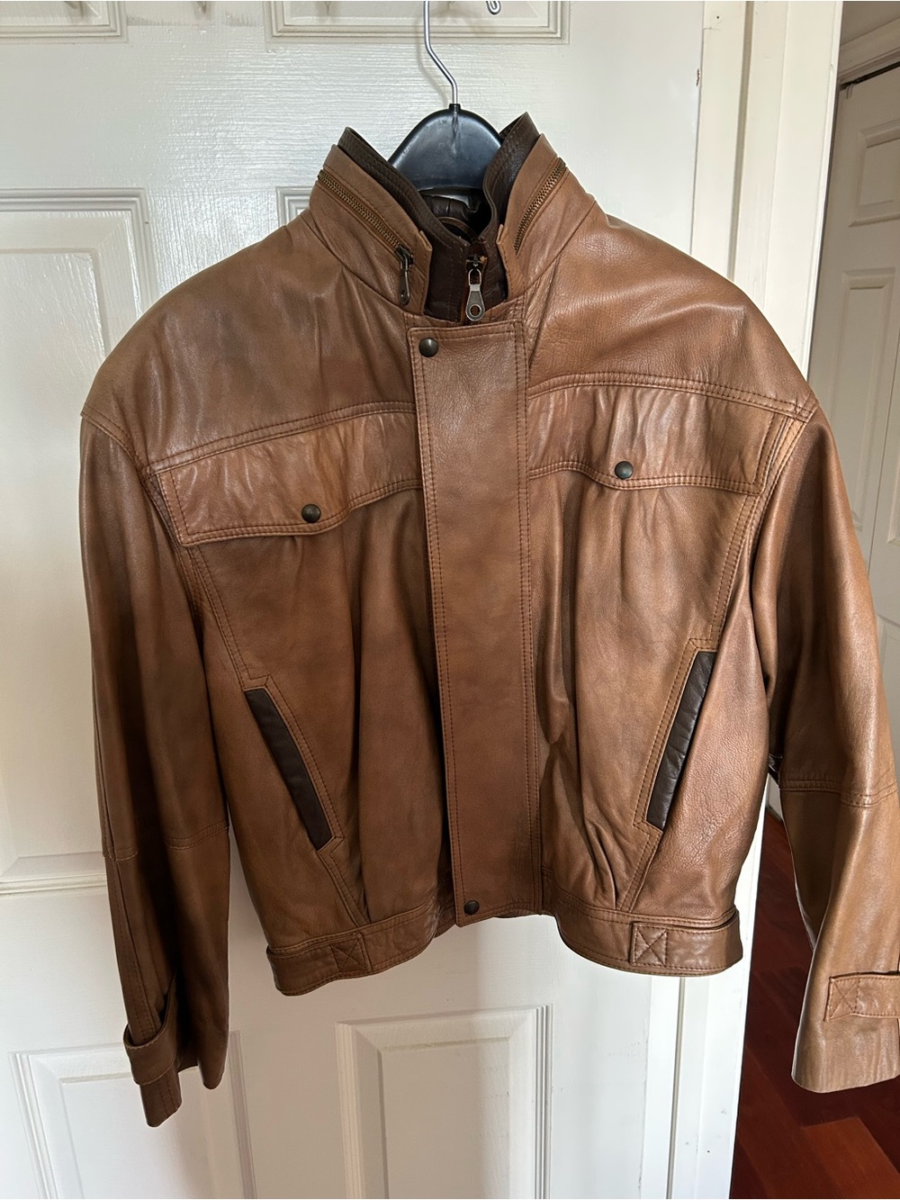 Men’s Vera Pelle Tan/Brown Leather Bomber Jacket